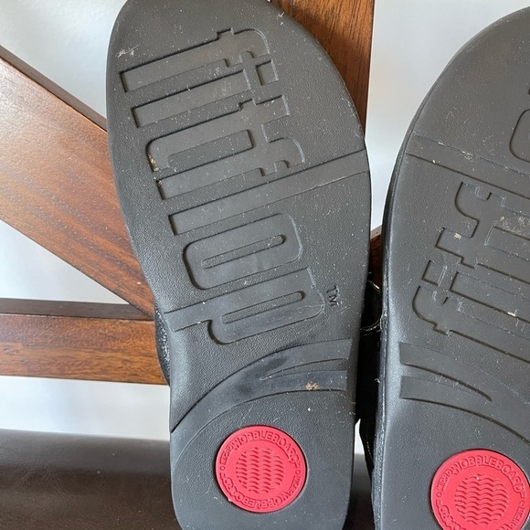 Fitflop size 7 flip flops thong toe post sandals micro wobbleboard - Picture 15 of 17